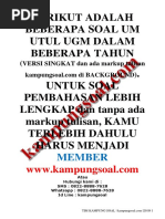 Kampungsoal Com Free Soal Utul Ugm Soshum 2008 2018 Pdf