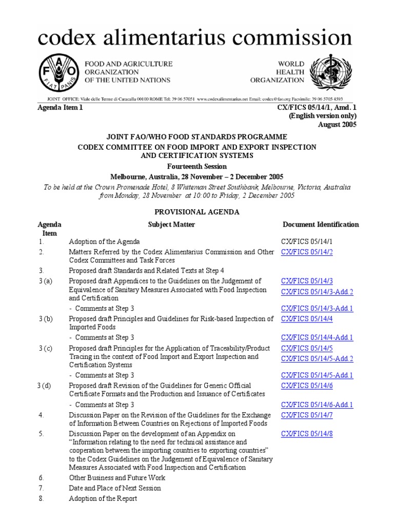 Rule Export | PDF | Food Safety | Government Information