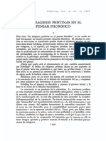 Las Imágenes Prístinas en El Pensar Filosófico