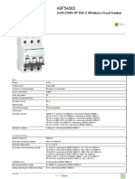 Product Datasheet: Acti9 iC60H 3P 63A C Miniature Circuit Breaker