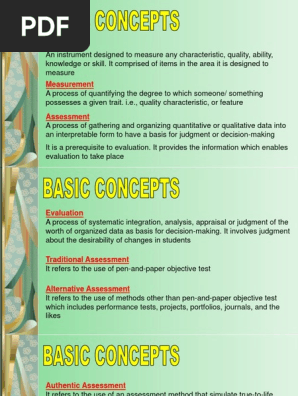 Assessment of Learning