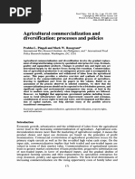 Agricultural Commercialization and Diversification: Processes and Policies