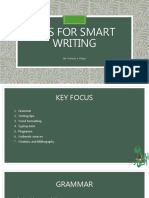 Tips For Smart Writing: By: Parwaz e Irtiqa