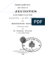 Respuestas claras y sencillas a las objeciones. (1930) - Monseñor De Segur.pdf