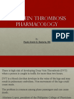 Deep Vein Thrombosis Pharmacology: Paulo Arwin G. Baduria, RN