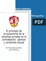 La evolución del principio de la autonomía de la voluntad privada