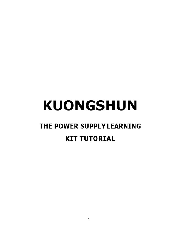 Power Supply Learning Kit For UNO PDF PDF Arduino Rgb Color Model