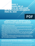 CDG - Escenarios y cronograma de la propuesta de adelanto de elecciones en el Perú  (Julio 2019)