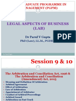 Legal Aspects of Business (LAB) : Post Graduate Programme in Management (PGPM)