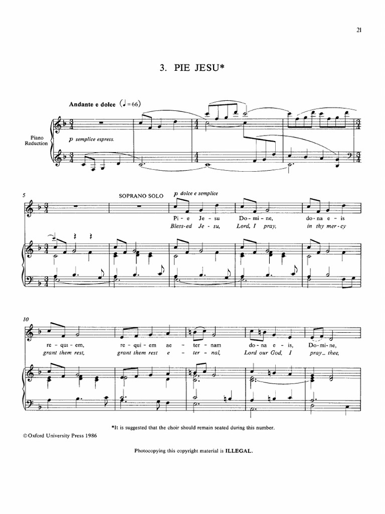 Pie Jesù, John Rutter.pdf Musical Forms Musical Compositions