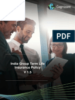 CTS Group Term Life Insurance (GTLI) Policy