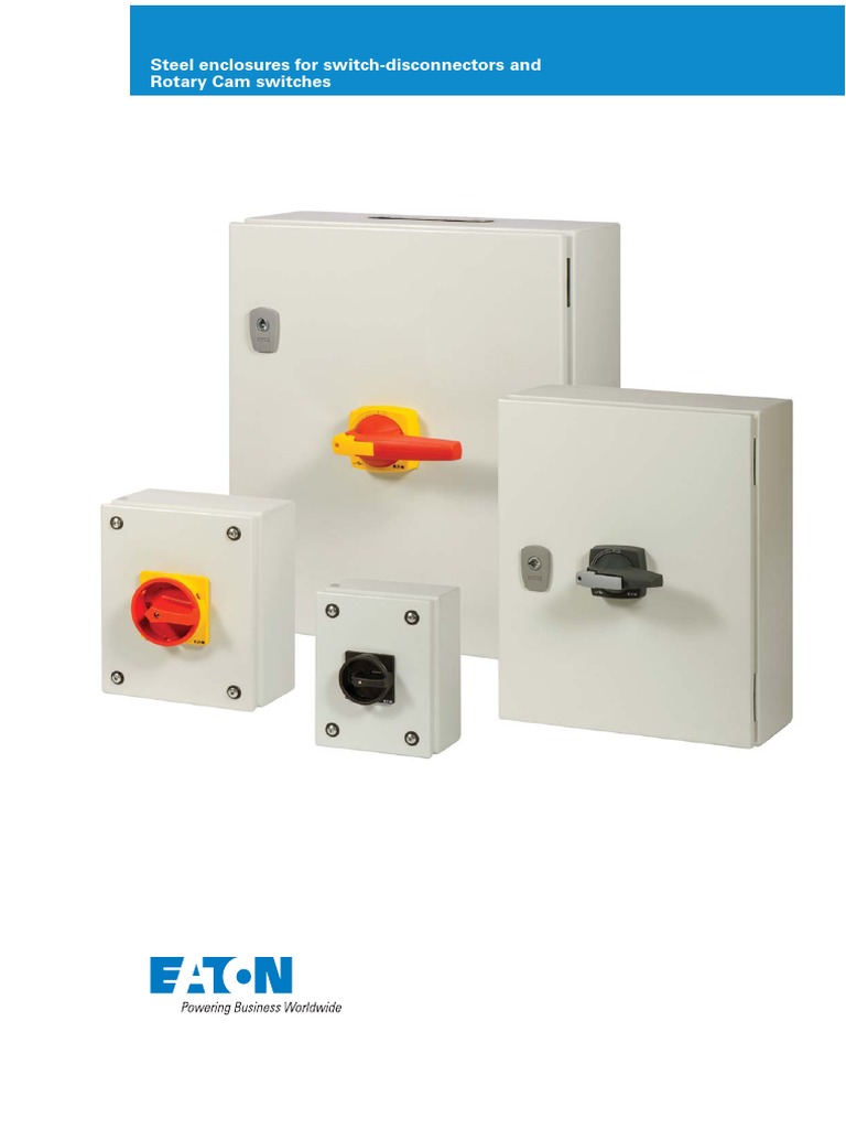 Steel enclosures for switch-disconnectors and Rotary Cam switches ...