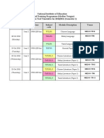 Common Test Timetable - 2010