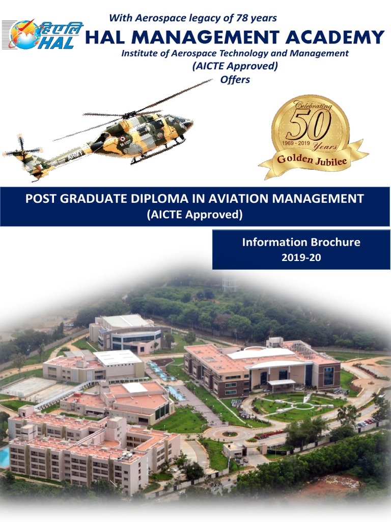Hal Management Academy Post Graduate Diploma in Aviation Management