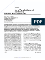 Implementation of Family-Centered Services: Perceptions of Families and Professionals