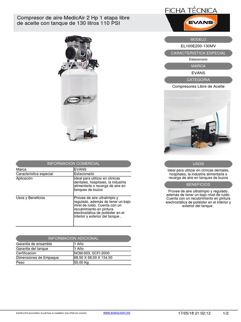 Compresor Vertical Air.co 3HP 235 Litros 220V 2 fases