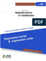 Expression Ecrite Et Orale