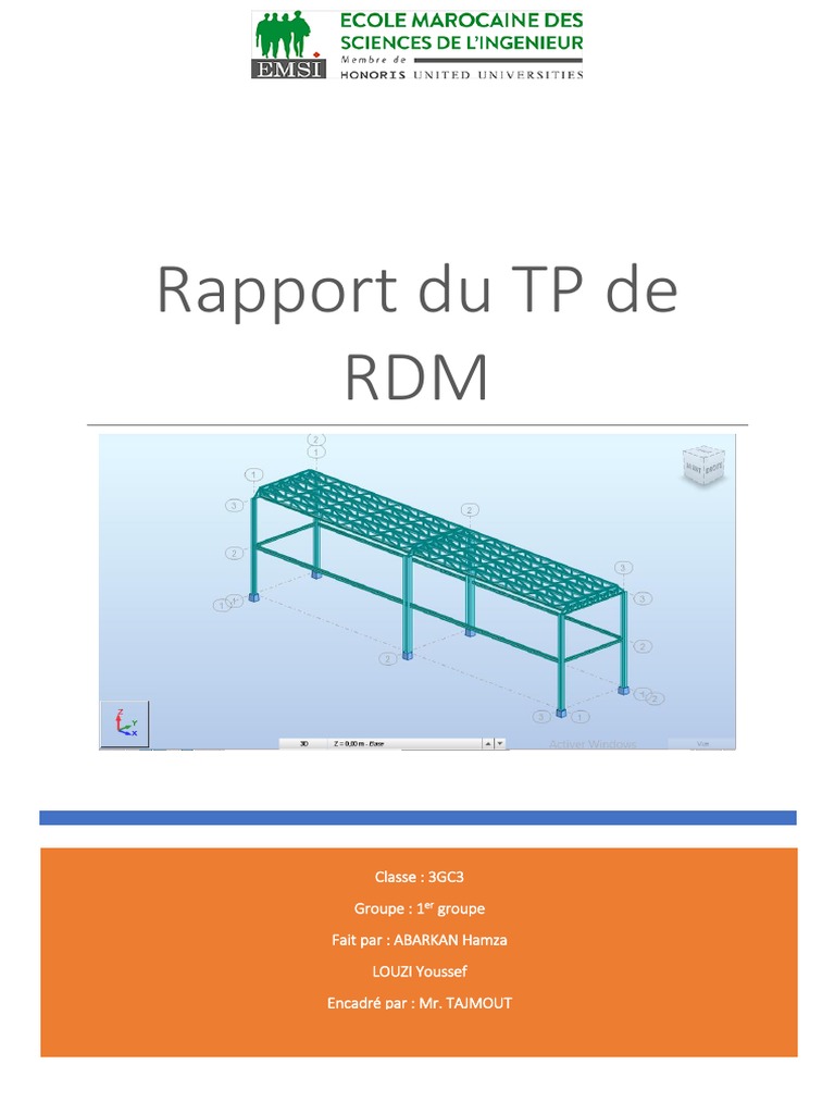 Rapport TP sur Robot Structural Analysis | PDF | Logiciel | La nature