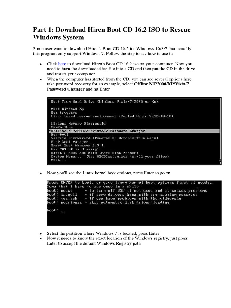 hiren boot cd 15.2 password reset windows 10