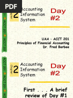 Accounting Information System: Uaa - Acct 201 Principles of Financial Accounting Dr. Fred Barbee