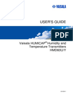 User'S Guide: Vaisala HUMICAP Humidity and Temperature Transmitters HMD60U/Y