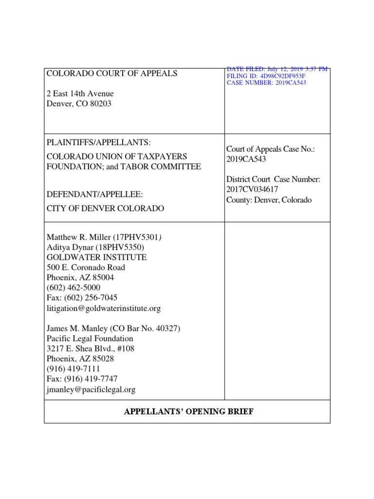 Plaintiffs' Opening Brief - 7.12.19 | PDF | Standing (Law) | First ...