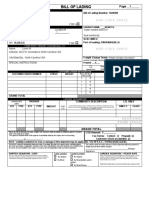 Bill of Lading: Bar Code Space