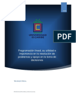 Trabajo Final. Programación Lineal PDF