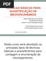 Técnicas básicas para quantificar microrganismos