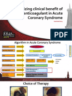 Algorithm for managing anticoagulant therapy in Acute Coronary Syndrome