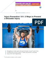 Injury Prevention 101 - 3 Ways To Prevent A Shoulder Injury