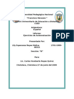 Ejercicios de Autoevaluacion Español