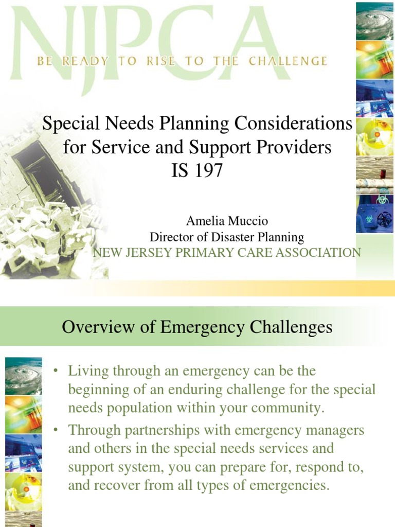 Special Needs Planning Considerations For Service and Support Providers ...
