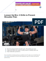 Loosen Up Bro - 3 Drills To Prevent Shoulder Pain