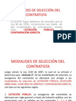 Modalides de Selección Del Contratista