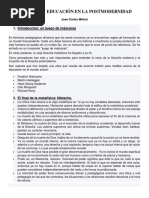 Filosofía y Educación en La Postmodernidad