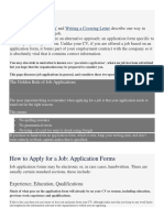How To Apply For A Job: Application Forms