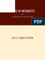 3 Rules of Netiquette