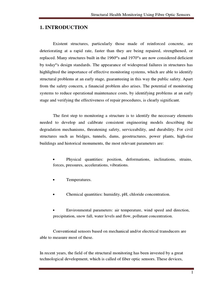 Fiber Optic Sensors in Structural Health Monitoring | PDF | Optical ...