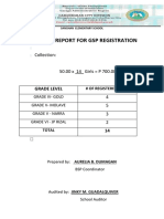 Financial Report For GSP Registration: Collection