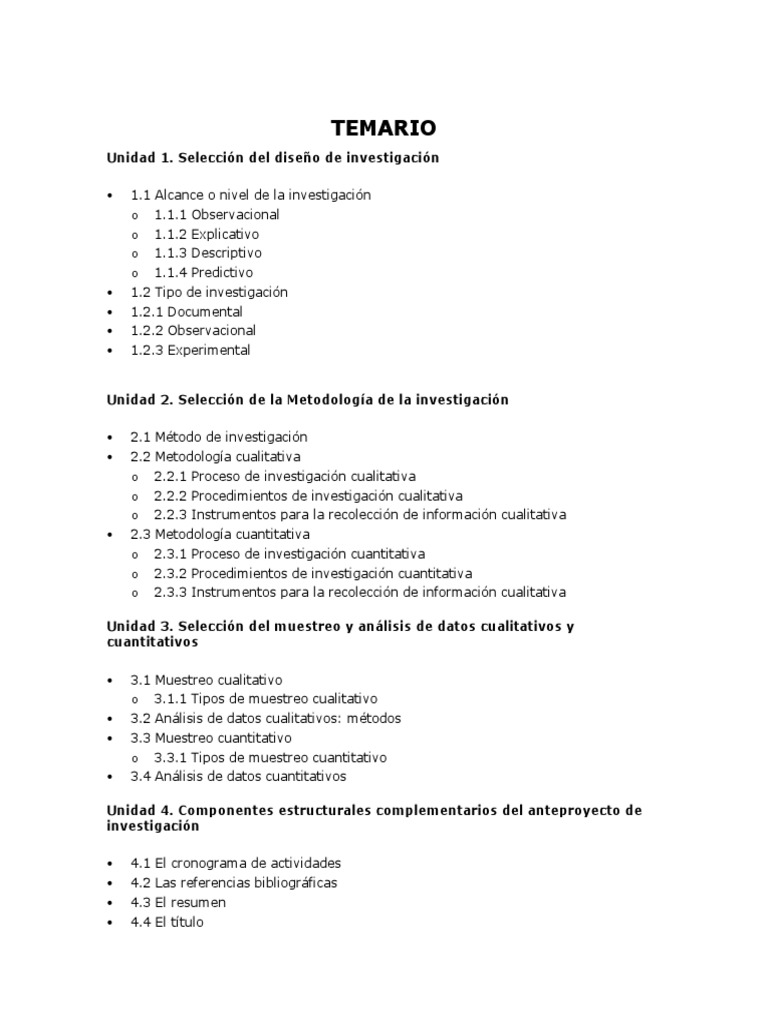 Temario | PDF | Crecimiento personal y profesional | Informática