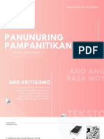 Panunuring Pampanitikan