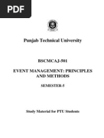  Event Management Principles and Methods