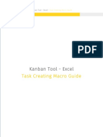 Kanban Tool Excel Task Creating MACRO