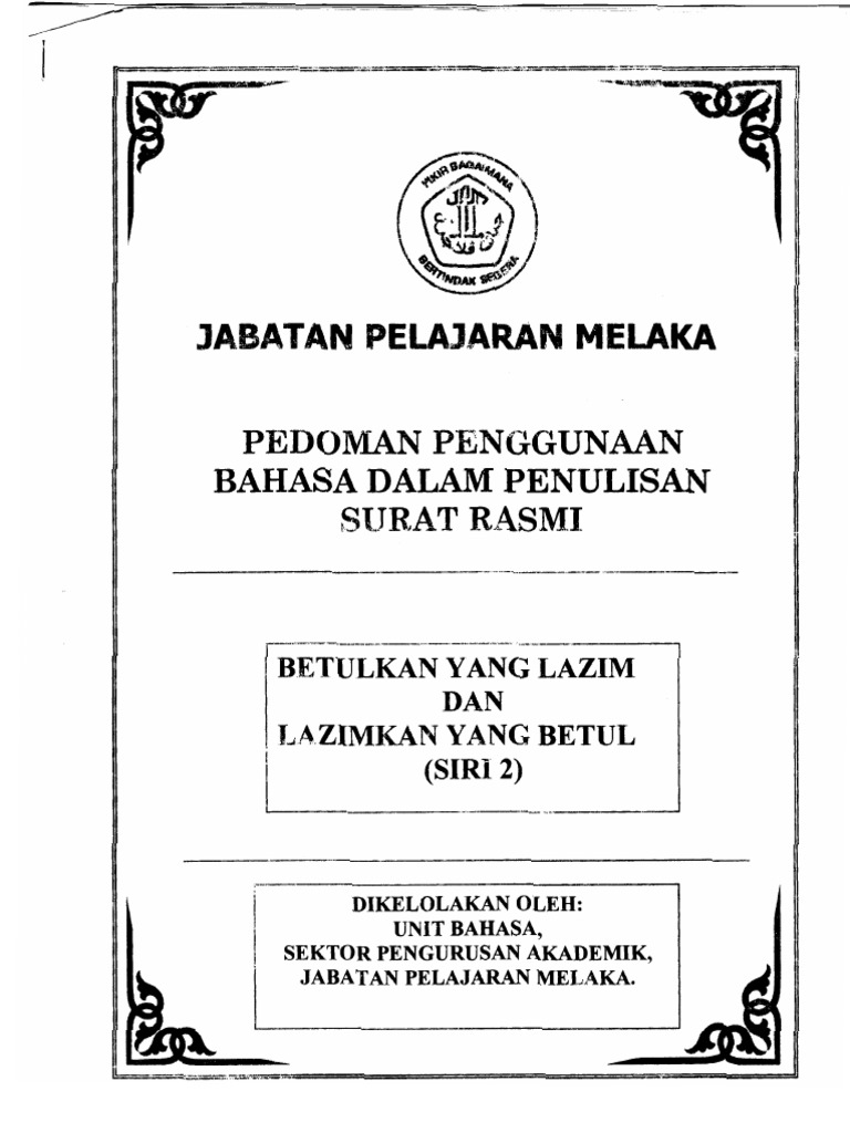 Format Surat Rasmi