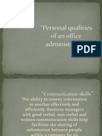 Personal of An Office Administration