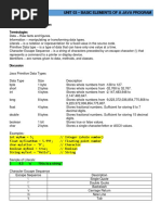 Unit 03 - Data Types and Variables