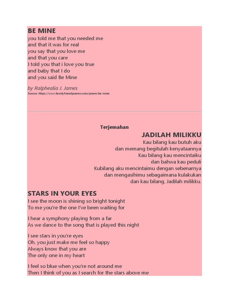 Be Mine | PDF