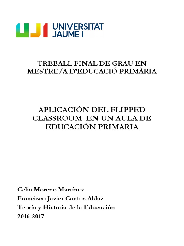 Flipped Classroom en Educación Primaria | PDF | Maestros | Aprendizaje