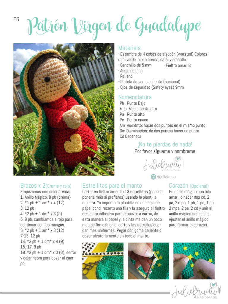 amigurumi virgen de guadalupe
